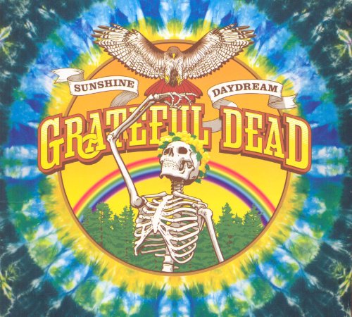 Grateful Dead "Sunshine Daydream" DVD cover with skeleton, eagle, and rainbow.