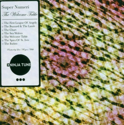 CD cover for “The Welcome Table” by Super Numeri, with abstract floral design.