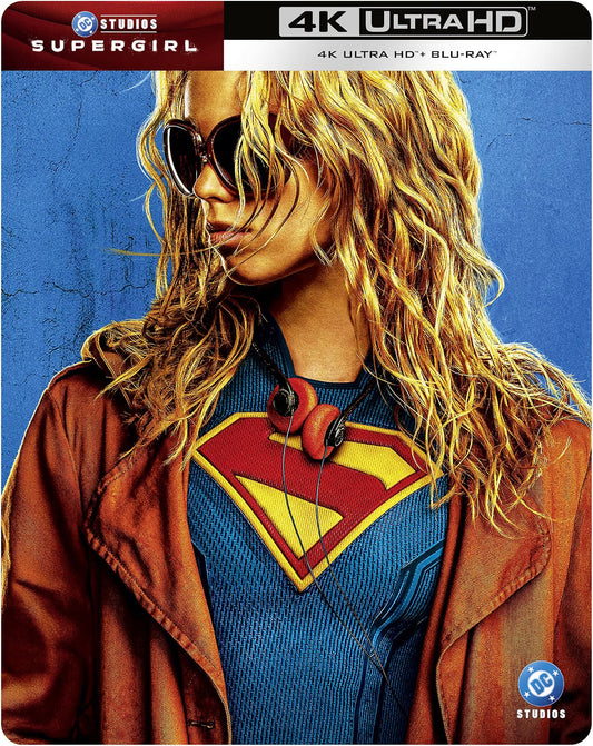 Supergirl SteelBook cover featuring a portrait of the superhero in a jacket.