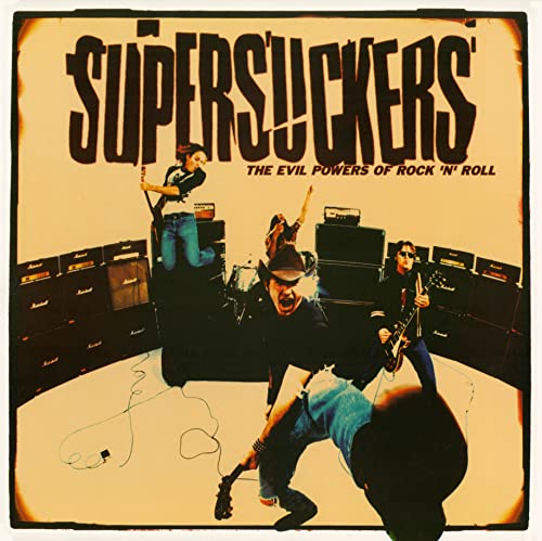Vinyl cover showing the band Supersuckers performing in front of a wall of amplifiers.