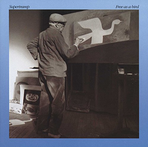 Supertramp "Free As A Bird" CD cover: man painting a white bird.