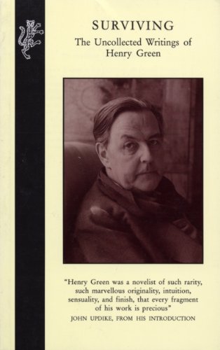 Book cover: "Surviving" by Henry Green, with a portrait of a man.