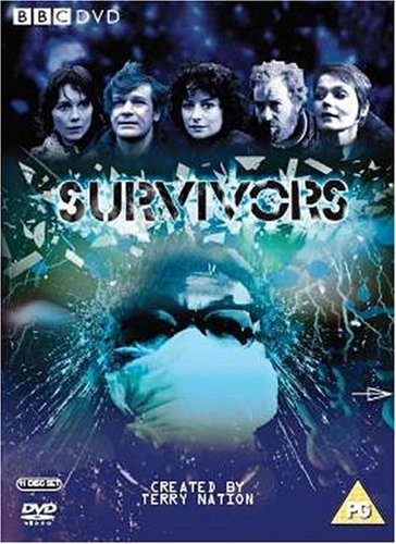 DVD cover art for Survivors featuring five actors above a person wearing a mask.