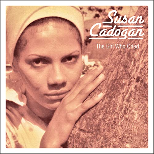 Sepia-toned portrait of Susan Cadogan leaning against a tree, album cover art.