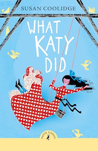 Book cover: "What Katy Did" with illustration of a girl on a swing.