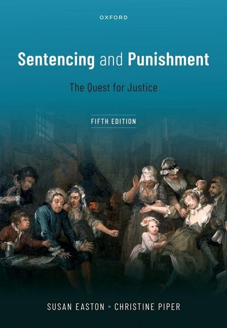Book cover: "Sentencing and Punishment," fifth edition, with historical painting.