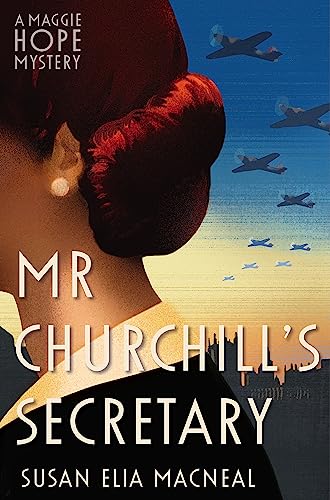 Book cover: profile of a red-haired woman, planes in a blue sky.