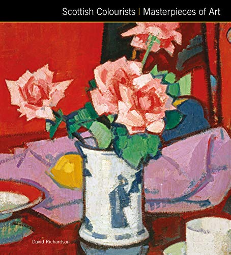 Book cover featuring a vibrant oil painting of pink roses in a patterned vase.