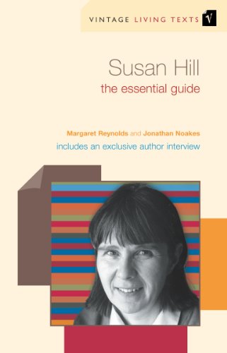 Book cover featuring a portrait of author Susan Hill and colorful stripes.