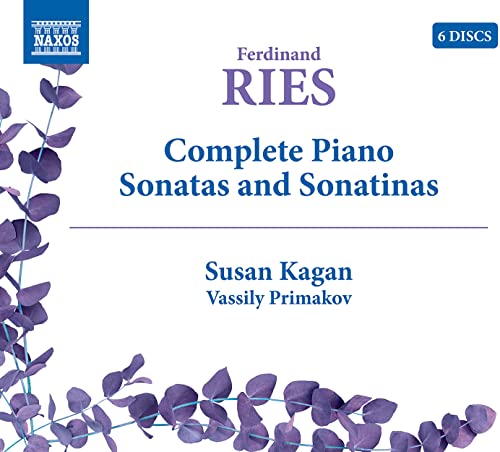 CD cover for Ferdinand Ries piano sonatas, featuring floral design.