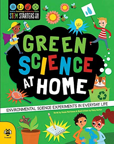 Book cover with colorful illustrations of kids doing environmental science.