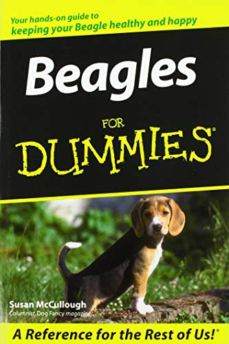 Book cover: "Beagles for Dummies" with a beagle puppy pictured.
