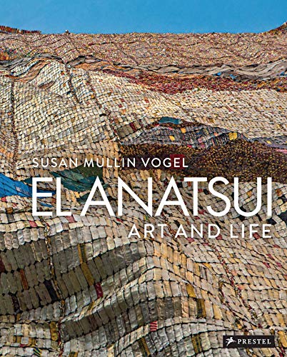 Book cover featuring a large, textured artwork by El Anatsui.