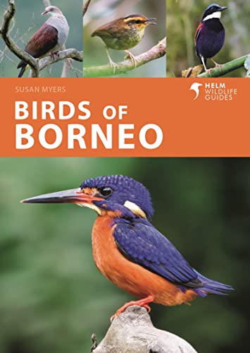 Book cover featuring four colorful bird species from Borneo.