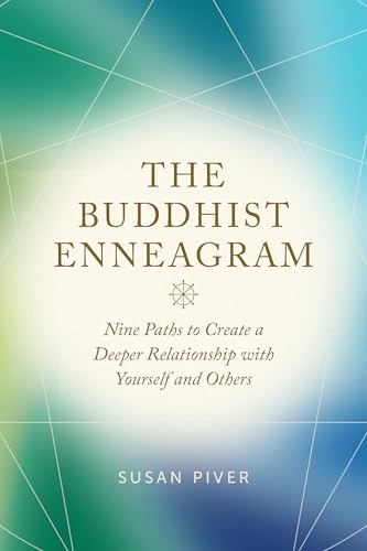 Book cover: "The Buddhist Enneagram" by Susan Piver, with abstract background.