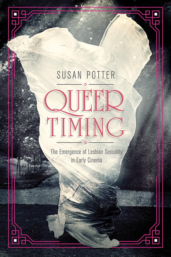 Book cover: “Queer Timing” by Susan Potter, featuring a vintage photograph.