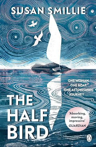 Book cover: sailboat, birds, and swirling blue waves under a dark sky.