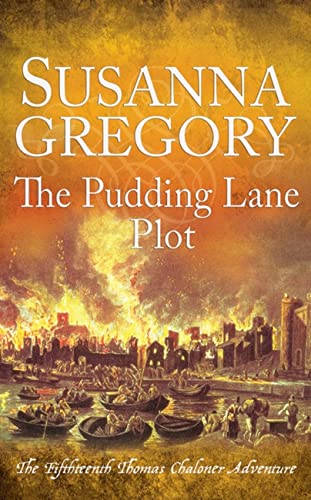 Book cover depicting a fiery cityscape with boats on a river.