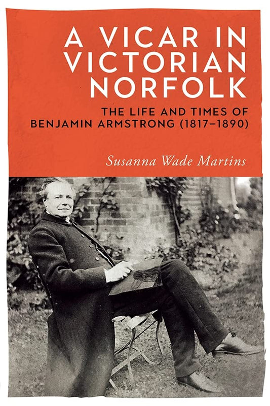 Book cover featuring a Victorian-era man seated in a garden.