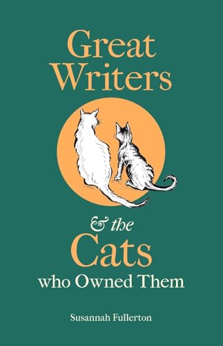 Book cover featuring two cats against an orange circle on a dark green background.