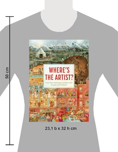 Book cover depicting historical art scenes, titled "Where's the Artist?".