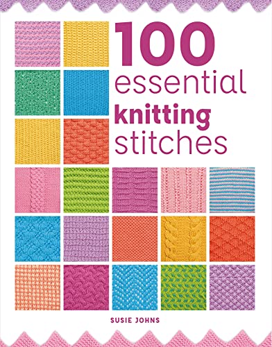 Book cover displaying colorful knitted stitch patterns and title text.