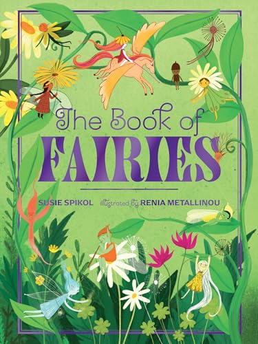 Book cover, "The Book of Fairies," with colorful illustrations of fairies and flowers.