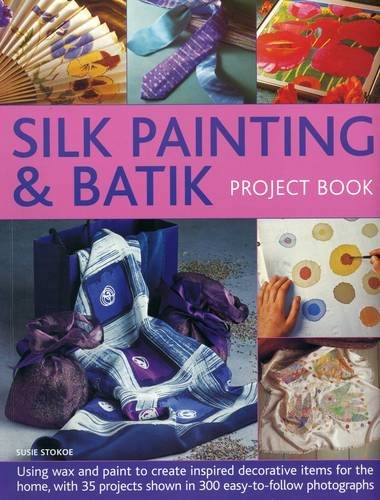 Book cover featuring colorful silk paintings and batik techniques.