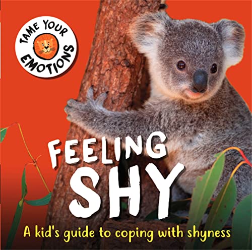 Book cover featuring a koala clinging to a tree, titled "Tame Your Emotions: Feeling Shy".