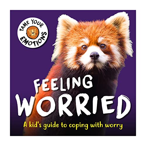 Red panda on purple background, book cover titled "Tame Your Emotions.
