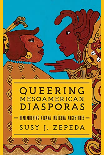 Book cover featuring two stylized Indigenous figures facing each other against a blue background.