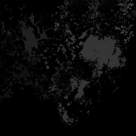 Dark, abstract image resembling a skull with splattered textures.
