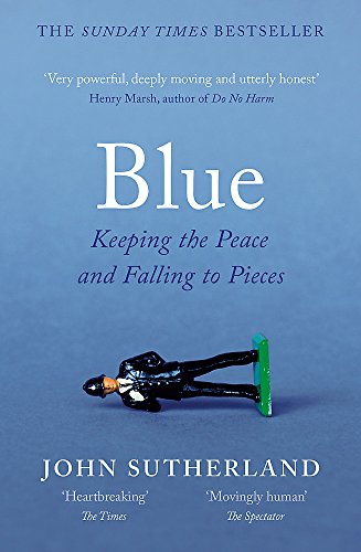 Book cover: "Blue" memoir by John Sutherland, with a toy soldier image.