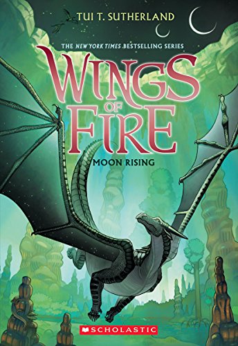 A dark dragon with spread wings flies over a green, cavernous landscape.