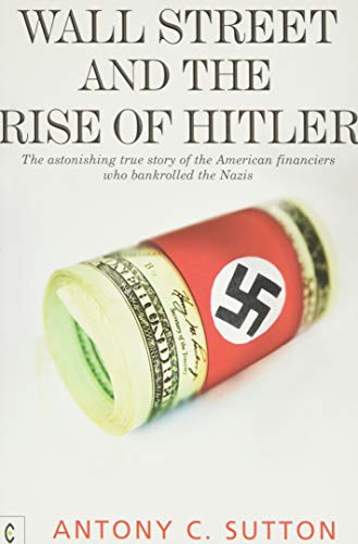 Book cover showing a roll of US dollar bills wrapped in a Nazi swastika band.