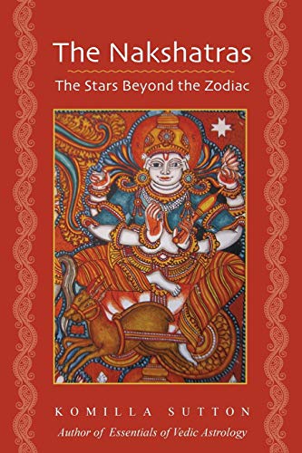 Book cover: “The Nakshatras” with a colorful depiction of a deity.