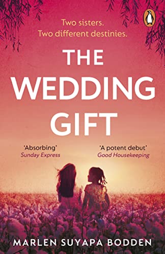 Book cover: "The Wedding Gift" with two figures silhouetted in a field.