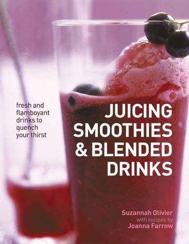 Book cover: "Juicing, Smoothies & Blended Drinks" with a berry garnish.