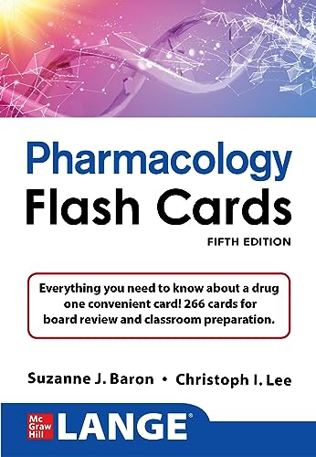 LANGE Pharmacology Flash Cards, Fifth Edition, with blue and white cover.