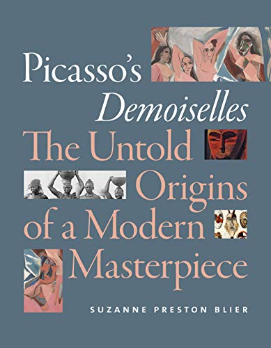 Book cover for “Picasso’s Demoiselles” with fragmented images of figures.
