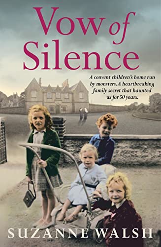 Book cover: vintage photo of children in front of a large building.