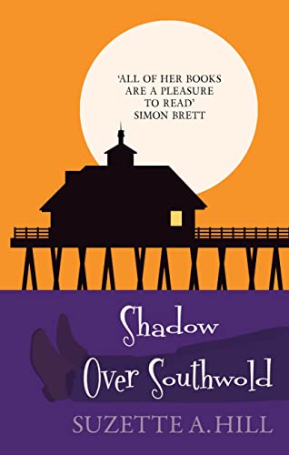 Book cover: Silhouette of a pier and house against a full moon.