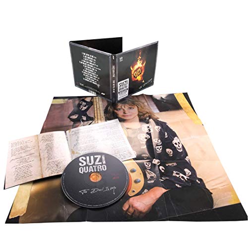 Suzi Quatro CD package with booklet, insert, and promotional image.