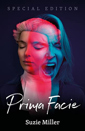 Book cover with distorted, colorful portrait of a woman in legal attire.
