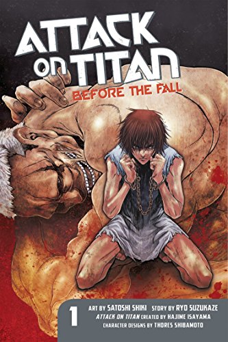 Attack on Titan: Before the Fall" volume 1 cover with a distressed young man.