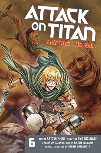 Cover of “Attack on Titan: Before the Fall 6” with characters and titans.