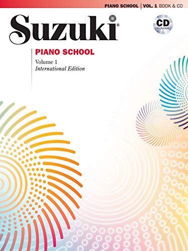 Suzuki Piano School Volume 1 book cover with a CD included.