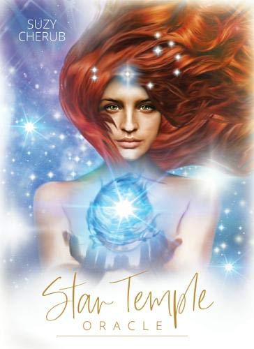 Woman with flowing red hair holding a glowing orb, “Star Temple Oracle” text.