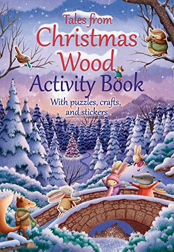 “Tales from Christmas Wood Activity Book” cover with snowy forest scene.