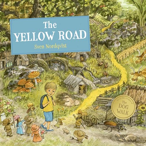 Book cover: boy with backpack on a winding yellow path.